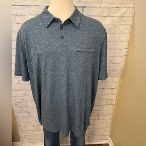 Duluth Trading Co 2XL Armachillo Cooling Relaxed Fit Polo Shirt Blue‎ New